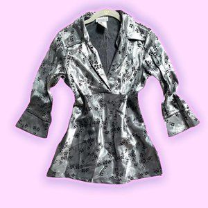 Vintage silver shimmer blouse